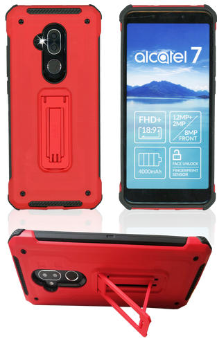 Alcatel 7 Folio MM Opal Kickstand Red