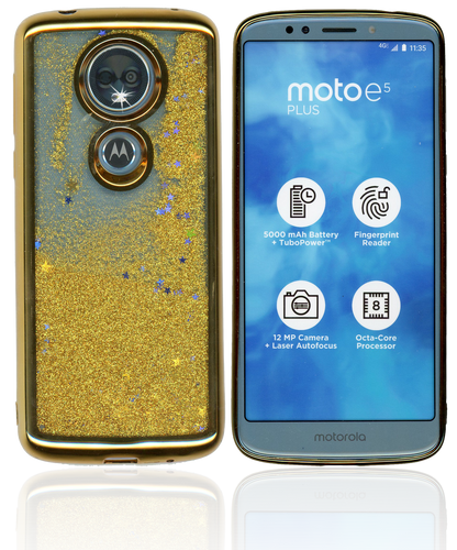 Motorola E5 PLUS MM Electroplated Water Glitter Gold