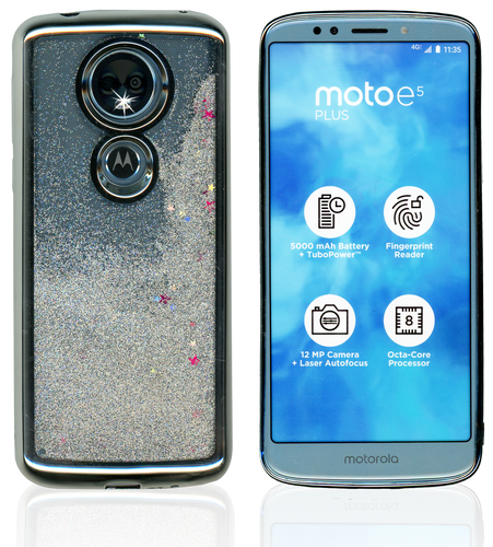 Motorola E5 PLUS MM Electroplated Water Glitter Silver