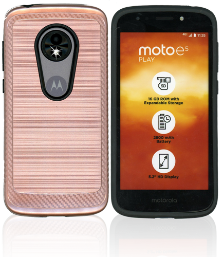 Motorola E5 Play/Cruise MM Slim Dura Carbon Fiber Rose Gold