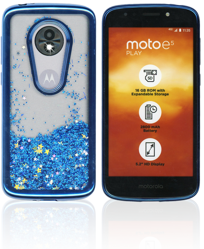 Motorla E5 Play/Cruise MM Electroplated Water Glitter Blue