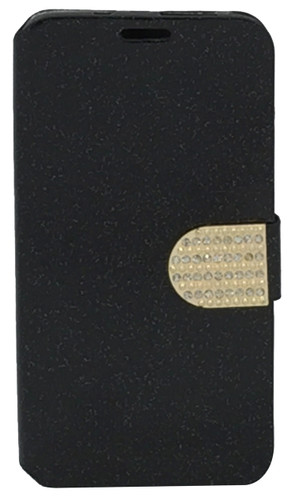 Kyocera Hydro Wave Glitter Bling Wallet Black
