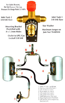 AMR LPG T Connector with safety valve AMR LPG T Connector with safety valve