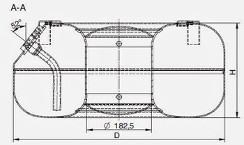 720-350-122L 4-HOLE External Internal ASME Toroidal Tank 720-350-122L 4-HOLE External Internal ASME Toroidal Tank