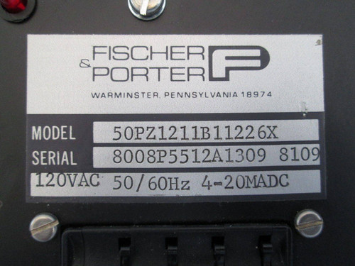 Fischer & Porter MagX 50PZ1211B11226X /w Mounting Bracket PLC Mag-Flow X and (EBI1462-2)