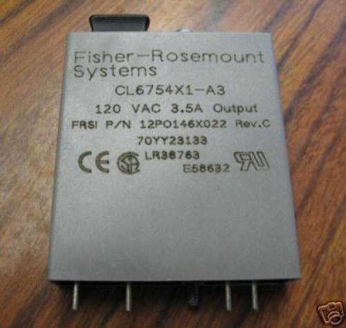 Fisher Rosemount CL6754X1-A3 120V 3.5A Out 12PO146X022 (EBI1470-91)