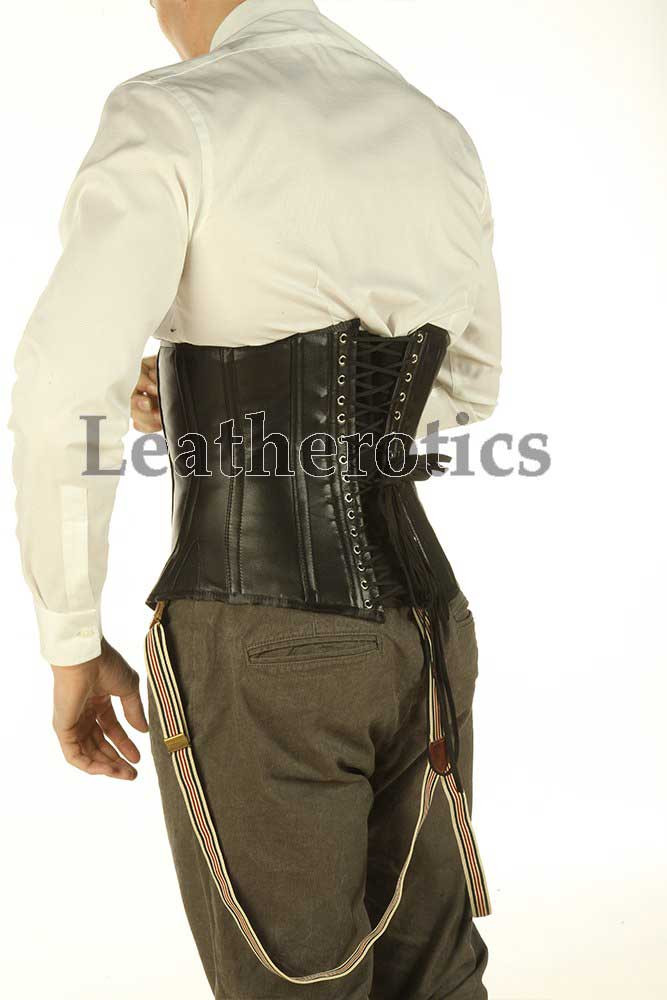 men's leather corset men underbust corset corset for men