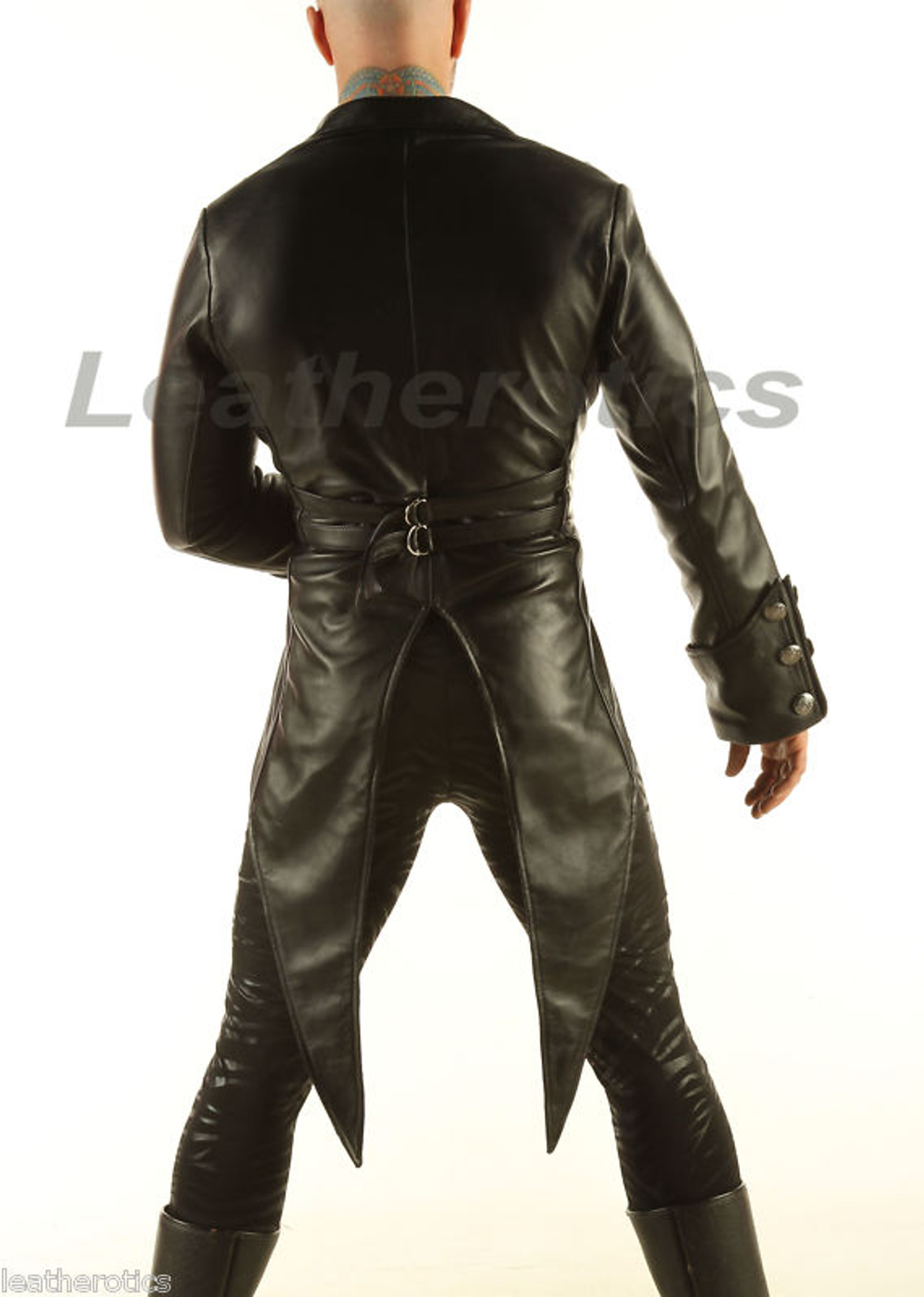 steampunk clothing | morning Victorian dress | mens leather tailcoat