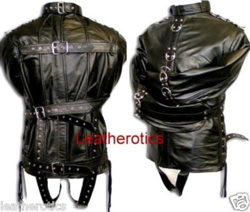 Full Grain leather bondage straitjacket