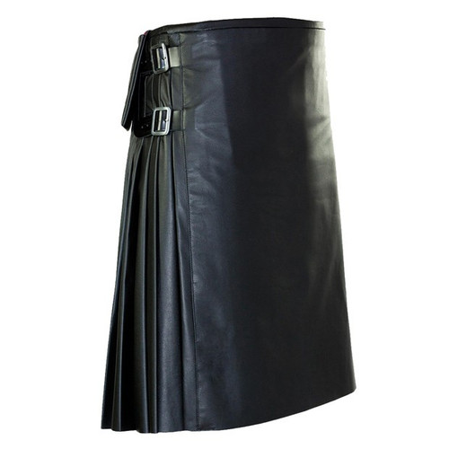Stunning Full Grain Leather Kilt Pleated Scottish Kilt5 Cowhide