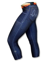 INKnBURN Women's 1124 Two Pocket Denim Capris Side INKnBURN Women's 1124 Two Pocket Denim Capris Side