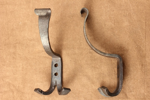 wrought iron double coat & hat hooks