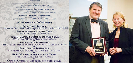 Dr. Bruce Bugbee Cache County 2014 Entrepreneur of the Year