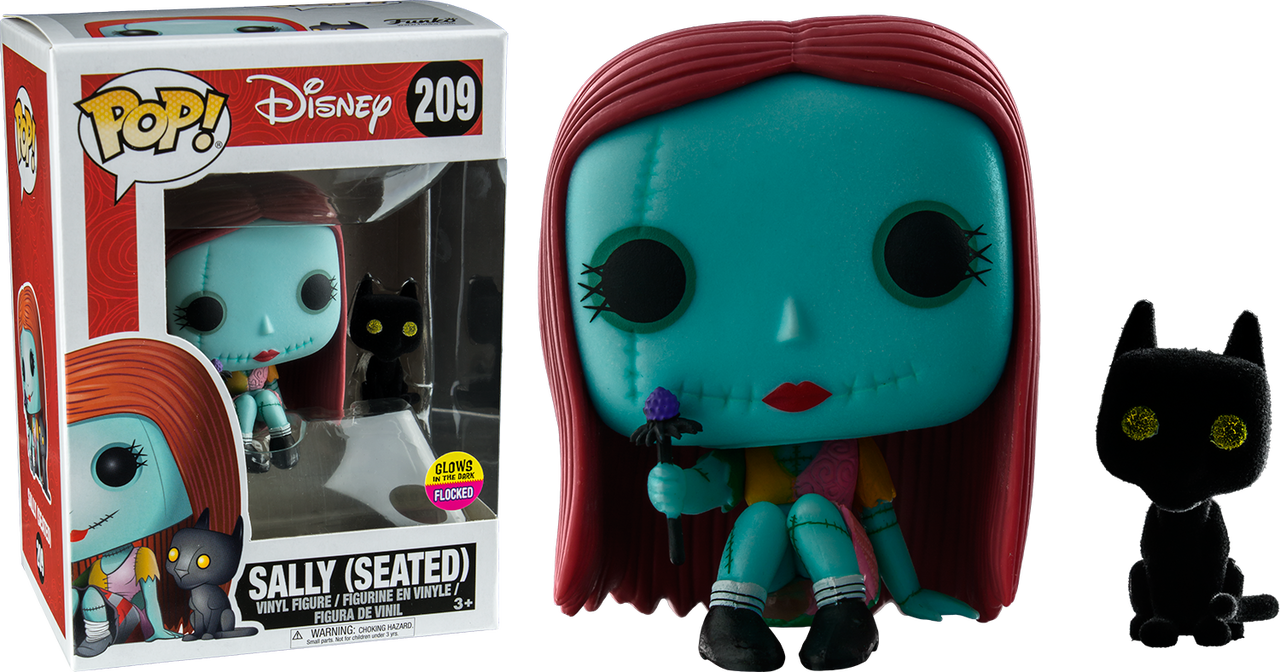 the nightmare before christmas sally seated glow with flocked funko nightmare before christmas