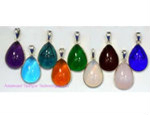 Unframed Teardrop Pendant Set in Silver - A Classic Unframed Teardrop Pendant Set in Silver - A Classic