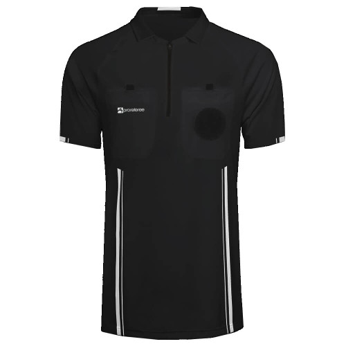 Soccer Referee Jersey Short Sleeve (Black) Soccer Referee Jersey Short Sleeve (Black)