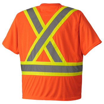 Orange, Back - 6990 Birdseye Safety T-Shirt | Safetywear.ca Orange, Back - 6990 Birdseye Safety T-Shirt | Safetywear.ca