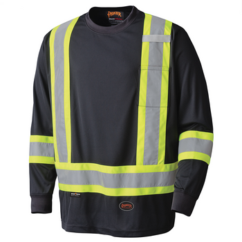 Black - 6997 Birdseye Long-Sleeved Safety T-Shirt Black - 6997 Birdseye Long-Sleeved Safety T-Shirt