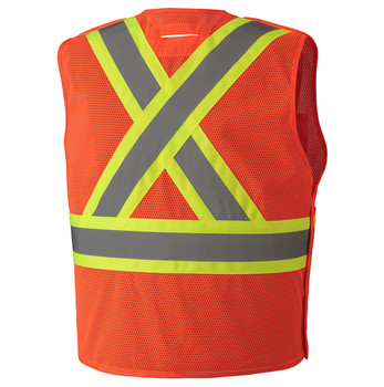 Safety Orange - 6932 Hi-Viz Drop Shoulder Safety Tear-Away Vest Safety Orange - 6932 Hi-Viz Drop Shoulder Safety Tear-Away Vest