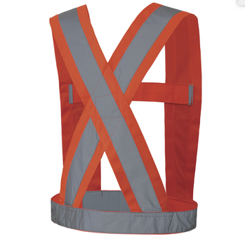 Safety Orange - 5490 Hi-Vis CSA 4" Wide Adjustable Safety Sash Safety Orange - 5490 Hi-Vis CSA 4" Wide Adjustable Safety Sash