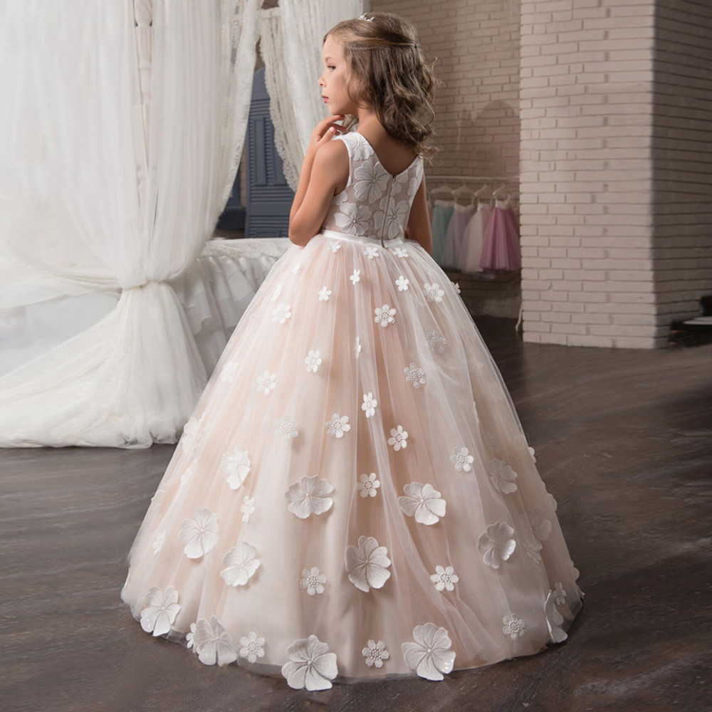 Trumpet flower girl outlet dress