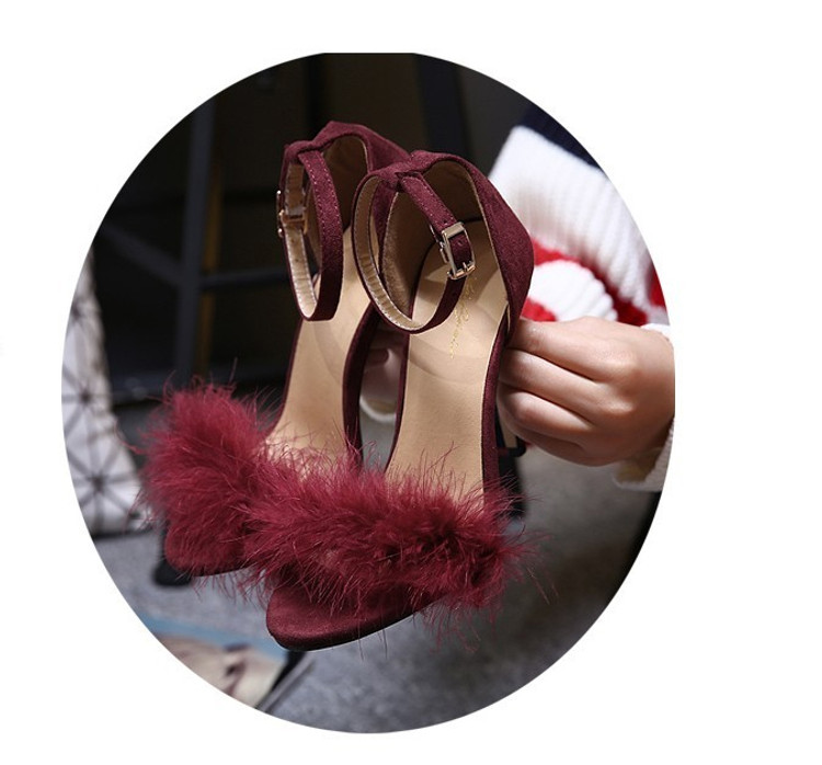 Clueless Fluffy Heels Wine