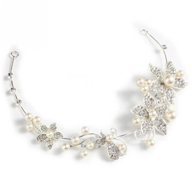 Pearl Diamante Bridal Headpeice