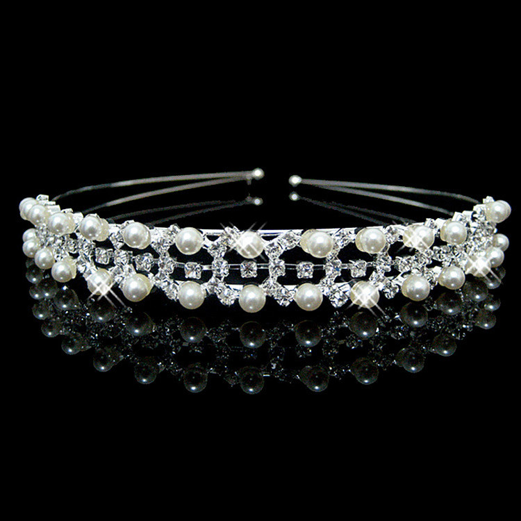 Pearl Geometric Tiara Bridal Headpeice