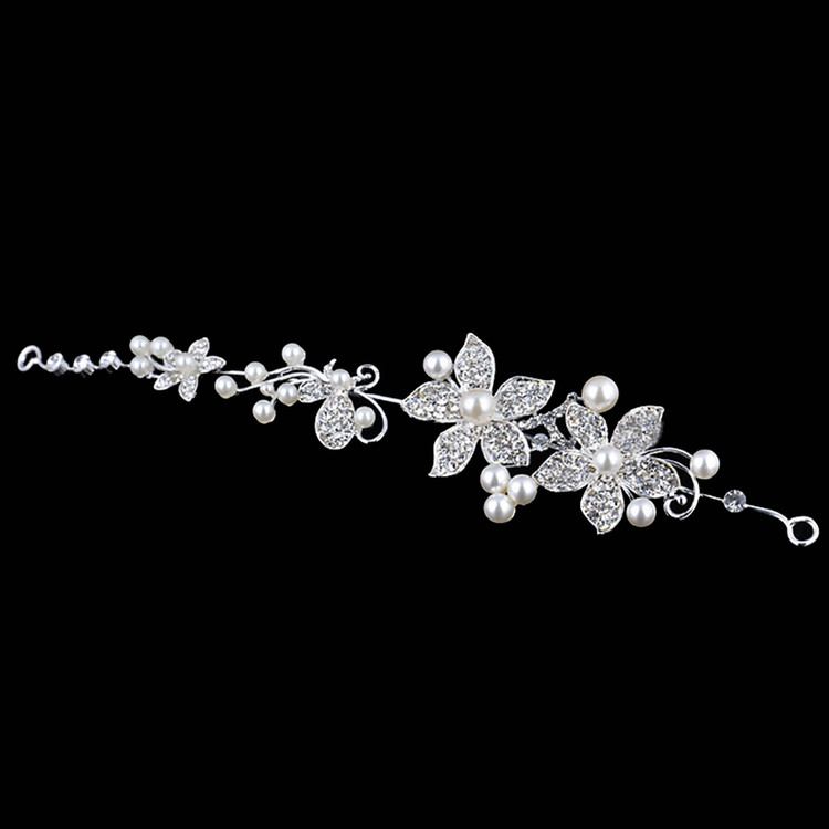 White and Silver Tiara Bridal Headpeice