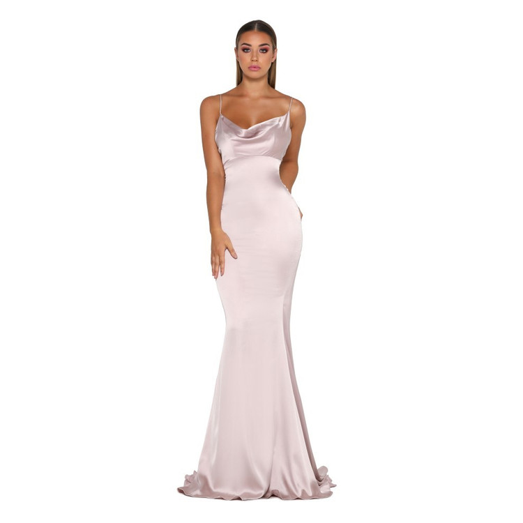 Dana Satin Dress Mauve by Portia & Scarlett