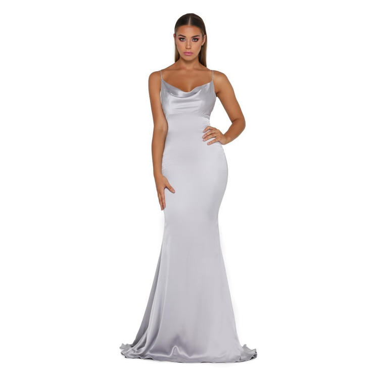 Dana Satin Dress Ice by Portia & Scarlett