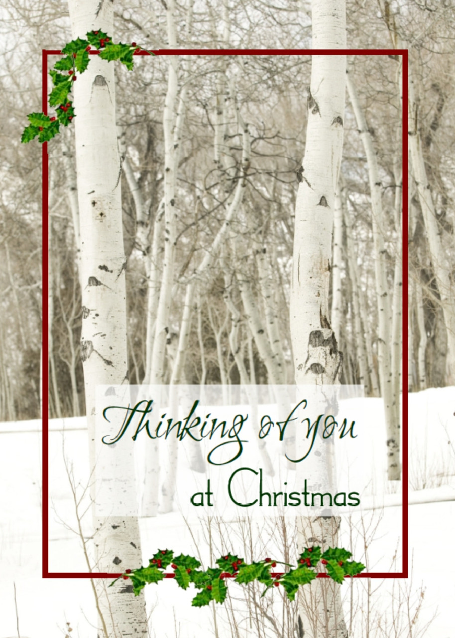 Thinking of You at Christmas  5" x 7" KJV Greeting Card  Melt the Heart
