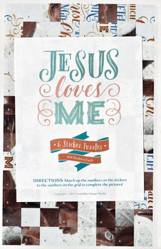 Jesus Love Me (Girl) - Sticker Puzzles - Set of 6 Puzzles, 104 Pcs Each Jesus Love Me (Girl) - Sticker Puzzles - Set of 6 Puzzles, 104 Pcs Each