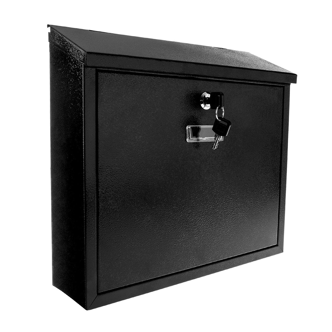 Wall Mounted Lockable Waterproof Mailbox Black Metal Mailbox My   Mel 10  52612.1516913354 