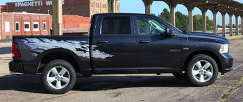 Profile view of Dodge Ram 1500 Bed Graphics RAGE digital stripes 2009-2018 | FCD Call Us 812-725-1410 Profile view of Dodge Ram 1500 Bed Graphics RAGE digital stripes 2009-2018 | FCD Call Us 812-725-1410