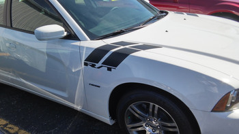 DOUBLE BAR Dodge Charger Hash Stripes MATTE BLACK 3M 2011-2018 DOUBLE BAR Dodge Charger Hash Stripes MATTE BLACK 3M 2011-2018