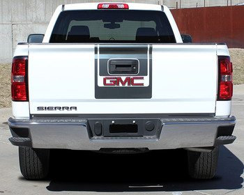 rear view Center Racing Stripes for GMC Sierra 2014 2015 2016 2017 2018 rear view Center Racing Stripes for GMC Sierra 2014 2015 2016 2017 2018