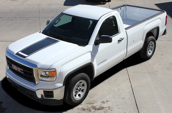 front angle Center Racing Stripes for GMC Sierra 2014 2015 2016 2017 2018 front angle Center Racing Stripes for GMC Sierra 2014 2015 2016 2017 2018