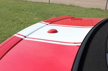 2018 Ford Mustang Convertible Racing Stripe Decals HYPER RALLY 2018 Ford Mustang Convertible Racing Stripe Decals HYPER RALLY