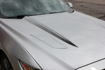 close up Faded Hood Stripes for Mustangs HOOD SPEARS 2015 2016 2017 close up Faded Hood Stripes for Mustangs HOOD SPEARS 2015 2016 2017