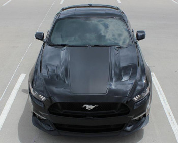 front view 2015 Ford Mustang Wide Hood Decals MEGA HOOD 2016 2017 front view 2015 Ford Mustang Wide Hood Decals MEGA HOOD 2016 2017