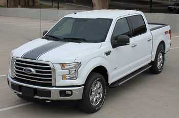 front angle Ford F 150 Truck Bed Decals CENTER STRIPE 2015-2017 2018 2019 front angle Ford F 150 Truck Bed Decals CENTER STRIPE 2015-2017 2018 2019