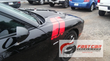 side Dodge Challenger RT Fender Hash Stripes DOUBLE BAR 2008-2019 side Dodge Challenger RT Fender Hash Stripes DOUBLE BAR 2008-2019