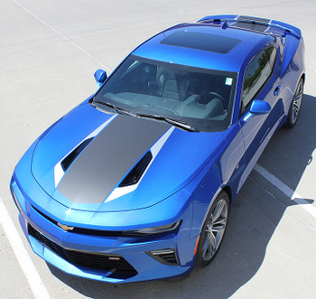 front view 2017 Chevy Camaro Wide Center Decals 3M HERITAGE 2016-2018 front view 2017 Chevy Camaro Wide Center Decals 3M HERITAGE 2016-2018