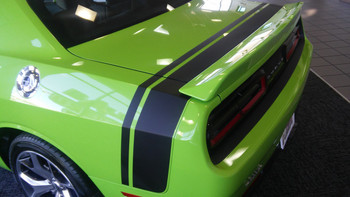 rear of green 2017 Dodge Challenger Scat Pack Decals 3M TAIL BAND 2015-2019 rear of green 2017 Dodge Challenger Scat Pack Decals 3M TAIL BAND 2015-2019