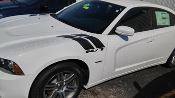 Dodge Charger Hash Stripes 3M DOUBLE BAR 2011-2014 2015-2018 Dodge Charger Hash Stripes 3M DOUBLE BAR 2011-2014 2015-2018