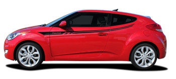 side of Hyundai Veloster Upper Body Stripe Decals RUSH 3M 2011-2018 side of Hyundai Veloster Upper Body Stripe Decals RUSH 3M 2011-2018