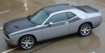 side view 2017 Dodge Challenger T/A Stripe Kit 3M PURSUIT 2011-2019 side view 2017 Dodge Challenger T/A Stripe Kit 3M PURSUIT 2011-2019