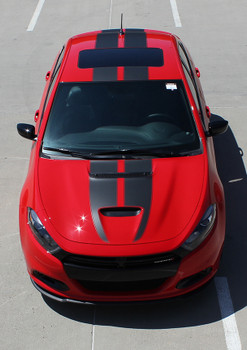 front top 2013-2016 Dodge Dart GT Dual Racing Stripes SPRINT RALLY GT front top 2013-2016 Dodge Dart GT Dual Racing Stripes SPRINT RALLY GT