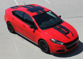 front angle 2013-2016 Dodge Dart GT Dual Racing Stripes SPRINT RALLY GT front angle 2013-2016 Dodge Dart GT Dual Racing Stripes SPRINT RALLY GT